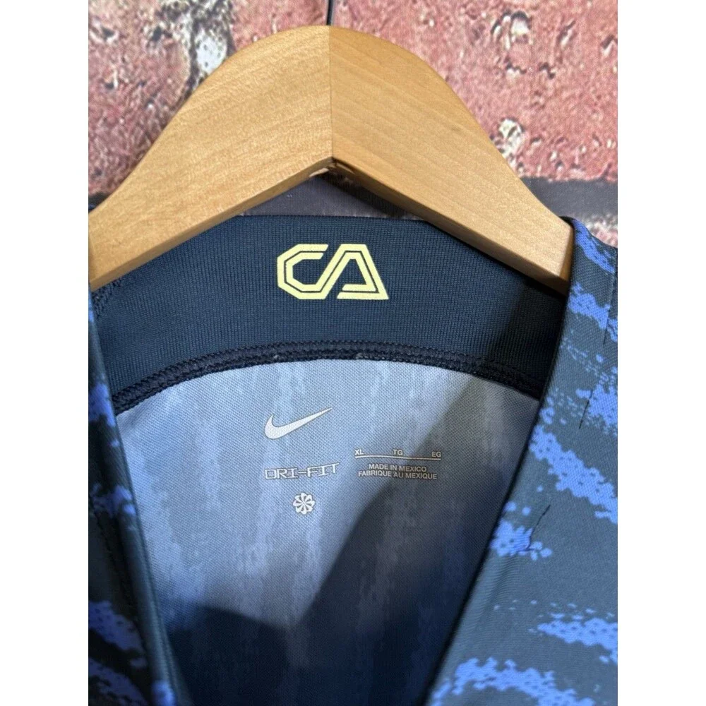 Nike Kids Blue and Black Club América Jersey with Gold Accents